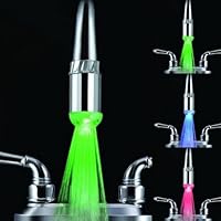 Water Glow LED Faucet Light with Temperature Sensor + Three Optional Colors