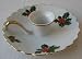 Lefton China Christmas Decorative Chamberstick Candlestick Holder Plate - 5 3/4 inches in diameter