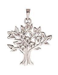 14K White My Tree Pendant 5 Stone