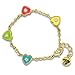 A Touch of Dazzle Kids Bracelets Crystal & Hearts Bangle Girls Jewelry Sets-18k Gold Plated Gift Sets