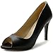 Ollio Women's Shoe Open Toe High Heel Basic Pump