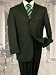 MENS NICE 2PC 3 BUTTON SOLID COLOR OLIVE MENS SUIT BY: TESSORI UOMO. SUPER 150'S EXTRA FINE ITALIAN WOOL SUIT