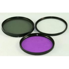 Set of 3 High Definition Digital Filter KIT (UV , Polarize , FLD) For Panasonic DMCFZ100 FZ100 Camera with cleaning kit , Mini tripod , Cap holder , LCD Protector , Card case.