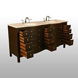 Cambria (double) Traditional 72-inch Espresso Bath Vanity