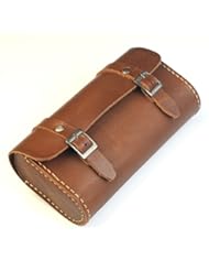 Sports: England Pure Leather Vintage Saddle Handlebar Bag L180*W100*H50mm (Brown) - Letgoing