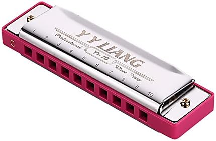 YYLIANG Baby Toys Standard 10 Hole Harmonica - C polyphony Harmonica - Blues Harmonica -With Harmonica case (Colour-A)