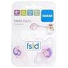 Pack of 2 MAM Glow in the Dark Baby Dummies/ Soothers/ Pacifiers Newborn 0+ months Blue or Pink