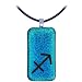 SAGITTARIUS Zodiac - Dichroic Glass Pendant with .925 bail