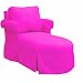 Teen Chaise Lounge-Msuede Hot Pnk
