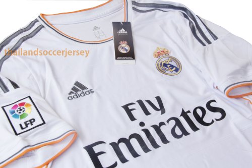 NEW 13-14 REAL MADRID HOME WHITE SOCCER JERSEY FOOTBALL SHIRT (PLAIN BLANK SHIRT, US SMALL)