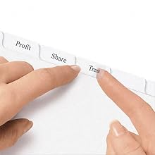 Avery Index Maker White Dividers, 8-Tab, Laser/Ink Jet, 3-Hole, Letter Size (8.5 x 11), Clear, 8 per Set (11417 )