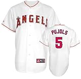 Albert Pujols Jersey: Los Angeles Angels #5 White Authentic Jerseys (XXXL/56)