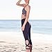 Lookatool Women Sports Gym Yoga Workout Cropped Leggings Fitness Lounge Pants (S, black)