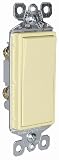 Pass & Seymour Trademaster Single Pole Decorator Switch, Ivory, 10-Pack #TM870ICP