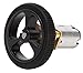 60 x 8mm Black Robot Wheels