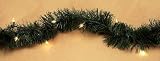 Artificial Pine Rope Garland with Electric Lights - 18 Feet Long