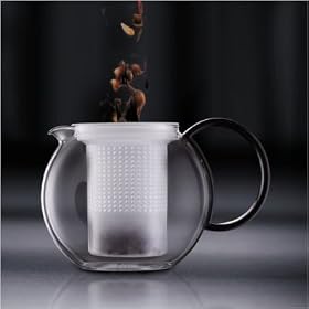 Assam 34 oz Tea Press with Black Plastic Handle and Plastic Infuser by 