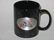 COLUMBUS BLUE JACKETS 11 oz. Black MARBLE COFFEE MUG with Pewter Logo
