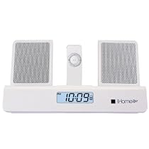SDI iHome 2go iH26 Tragbarer Wecker und Sound-System für iPods weiß