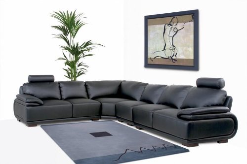 Milano 4PC Sectional with Headrests in White - Diamond Sofa