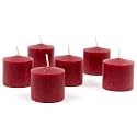 Set of 72 Premium Unscented Votive Candles, Red