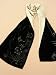 Black Velvet Embossed Floral Scarf or Shawl with Champagne Silk Backing