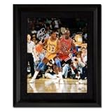Michael Jordan Magic Johnson Signed 32 vs. 23 16x20 UDA