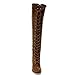 Forever Camila-48 Womens Chunky Heel Lace Up Over The Knee High Riding Boots,Tan,7