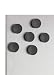 Blomus Set 6 Magnete schwarz Ø 2,5 cm