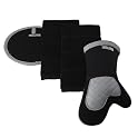 Kitchen Towel and Pot Holder Black 4-pc. Set