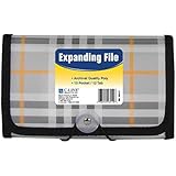 C-Line 13-Pocket Expanding File, Coupon Size, Includes Tabs, 1 File, Plaid Design (58412)