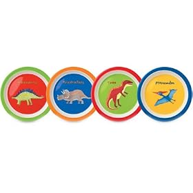 Crocodile Creek Dinosaur Plates Set of 4 by Crocodile Creek