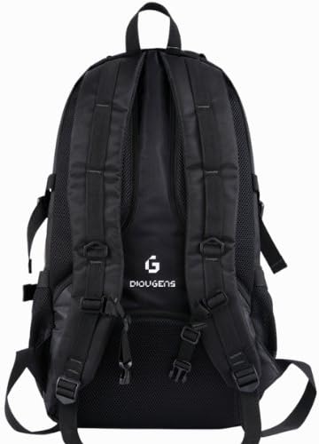 [FBA Get it Soon] WantDo Mens Backpack Travel Hiking Backpacks Shoulders Cloth Black Green D33013-1