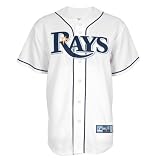 MLB Tampa Bay Rays Replica Home Jersey,White (Medium)