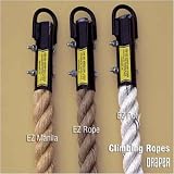 EZ Poly Climbing Rope End: Leather Seat (on turk knot), Length: 18'
