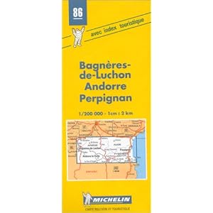 Michelin Bagneres-de-Luchon Andorre Perpignan, France Map No. 86 (Michelin Maps and Atlases) by Michelin Travel Publications