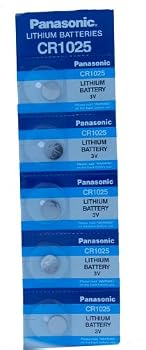 Panasonic Batteries CR1025 3 Volt 3 Volt Lithium CR1025 Coin Battery (pack of 5)