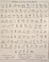 Yoga Stick Figures Poster-Cream-20''x24''- Alphabetical Order Laminated