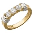 Two Tone Compelling Diamond Fashion Ring
