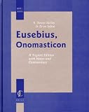 Eusebius, Onomasticon: The Place Names Of Divine Scripture (Jewish and Christian Perspectives) (Jewish and Christian Perspectives)