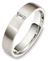 5mm contemporary white gold diamond wedding band ring (0.15cts diamonds 14K Gold)