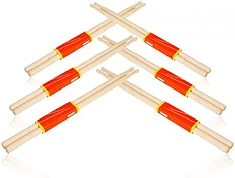 GoldenTanker 6Pcs Music Band Maple Wood Drum Sticks Drumsticks 5A