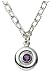 Sterling Silver and Amethyst Circle Pendant, 16 by Zina