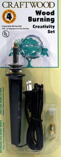 Deluxe Wood Burning Tool Kit w/ Stand & 4 Tips!