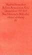 Reform, Restauration, Krise. Deutschland 1789-1847
