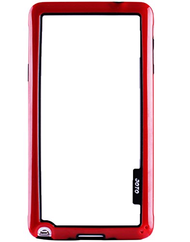 JOTO Galaxy Note 4 Bumper Frame Case - Slim Fit Frame Case Exclusive for Samsung Galaxy Note 4, SM-N910 (2014), Dual Layer Hybrid Bumper Protection Galaxy Note 4 International and Unlocked (Red)