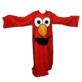 Sesame Street Elmo Face Snuggler Fleece Throw Blanket With Sleeves