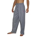 Mens NFL Buffalo Bills Plaid Finest Cotton Sleepwear / Pajama Pants - Blue & Black (Size: XL)
