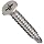 Stainless Steel Sheet Metal Screw, Flat Head, Phillips Drive, Self-Drilling Point