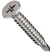 Stainless Steel Sheet Metal Screw, Flat Head, Phillips Drive, Self-Drilling Point